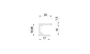 Afsluitprofiel 16 RAL - Afbeelding 2