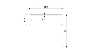 Sierlijst 60 RAL Zijkant - Afbeelding 2