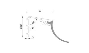 Muurprofiel - Glasrubber 66 RAL - Afbeelding 2