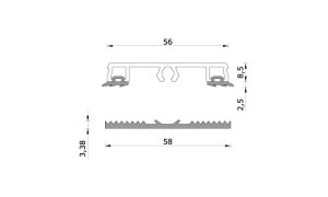 Klemprofielset - Oplegrubber - 60 Midden - Afbeelding 4