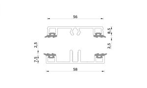 Klemprofielset - Onderprofiel - 60 Midden - Afbeelding 2