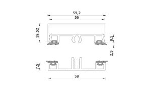 Klemprofielset - Onderprofiel - 60 RAL Midden - Afbeelding 2