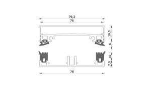 Klemprofielset dwl Solar - Onderprofiel - 80.7 RAL Midden Sierlijst - Afbeelding 2