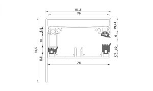 Klemprofielset dwl Solar - Onderprofiel - 80.7 RAL Zijkant Sierlijst - Afbeelding 2