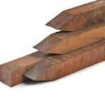 Paal 6x6 cm hardhout fijnbezaagd