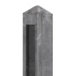 Tuinhek betonpaal 145 cm antraciet