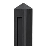 Tuinhek betonpaal 145 cm antraciet gecoat
