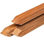 Paal 6,5x6,5 cm hardhout geschaafd