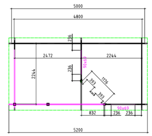 Blokhut 2556Z 500x250 cm - Afbeelding 2