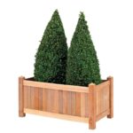 Teak bloembak Bali Groot