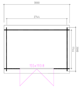 Blokhut 3020L 300x200 cm - Afbeelding 2