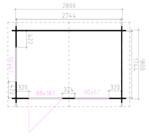 Blokhut 3020 300x200 cm - Afbeelding 2