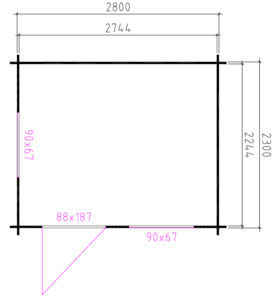 Blokhut 3026 300x250 cm - Afbeelding 2