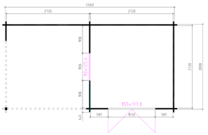 Blokhut 3030Z 576x300 cm - Afbeelding 2
