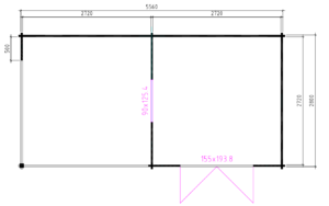 Blokhut 3031Z 566x290 cm - Afbeelding 2