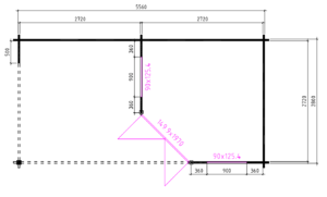 Blokhut 3055Z 576x300 cm - Afbeelding 2