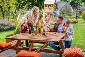 Hardhouten picknicktafel vierkant Premium - Afbeelding 2