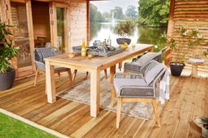 Teak Tafel groot Solide Rustiek - Afbeelding 3