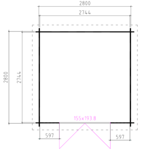 Blokhut 330M 300x300 cm - Afbeelding 2