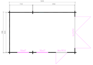 Platdak Garage 3352M 330x520 cm - Afbeelding 2