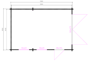 Platdak Garage 3755M 375x550 cm - Afbeelding 2