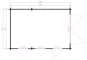 Garage 3755S 375x550 cm Zadeldak - Afbeelding 2