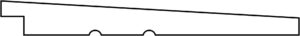 Zweeds rabat zwart 1,1-2,2x19,5 cm Eco - Afbeelding 2