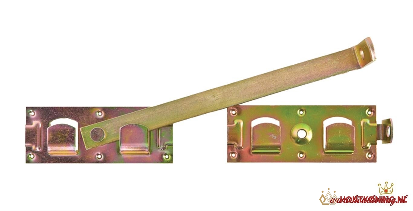 39x0256-13-P01-Medium Overslaggrendel (verzinkt/zwart/RVS) - Afbeelding 1