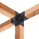 Hoekverbinding, 4-weg T-model vierkant zwart