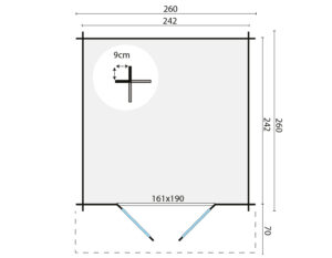 GITTE 260x260+70 cm - Afbeelding 2