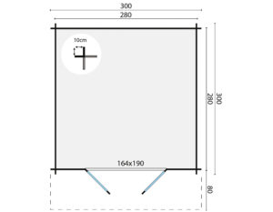 PERLUND 300x300+80 cm - Afbeelding 2