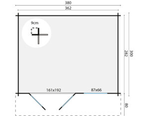 INGMAR 380x300+80 cm - Afbeelding 2