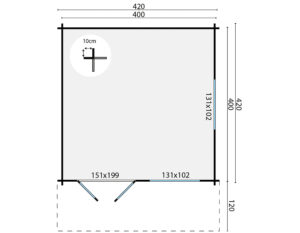 INGE 420x420+120 cm - Afbeelding 2