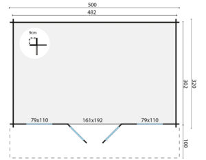 SKYLER 500x320+100 cm - Afbeelding 2