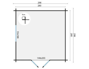 BODINE 298x298 cm - Afbeelding 2