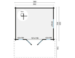 INGLUND 380x320+150 cm - Afbeelding 2