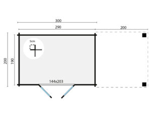MIDDELMODERN 300+200x200 cm - Afbeelding 2