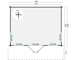 LORY 435x350+120 cm - Afbeelding 2