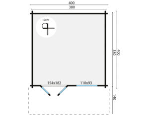 STIAN 400X400+140 cm - Afbeelding 2