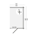 Aanbouw voor blokhut 44 mm - Afbeelding 2
