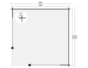 BLOKHUTPRIEEL MITCH 350x350 cm - Afbeelding 2