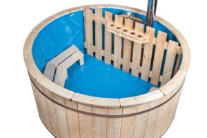 Hottub vuren - 185 cm - interne kachel Thermowood - Afbeelding 5