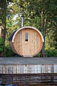 Saunabarrel Thermowood Ø205x250/300 cm - Afbeelding 7