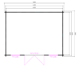 Blokhut 5139 508x388 cm - Afbeelding 2