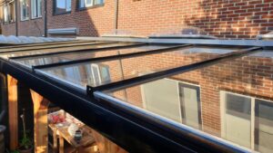 Veranda muuraanbouw met glas