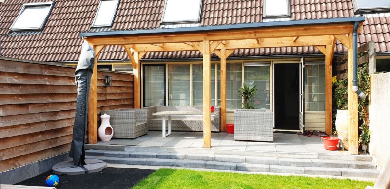 5490000 2 Veranda vrijstaand met glas - Afbeelding 1