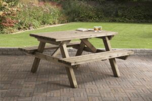 Picknicktafel 45 mm, 150x150 cm - Afbeelding 2