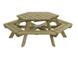 Picknicktafel Zeshoek