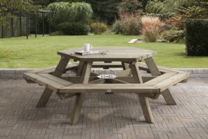 Picknicktafel Zeshoek - Afbeelding 2
