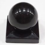 Paalornament bol+plaat, zwart